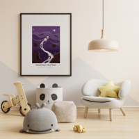 Spaceship and Asteroid Printable Wall Art