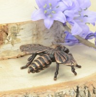 Miniature Bronze Honey Bee Sculpture