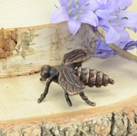 Miniature Bronze Honey Bee Sculpture