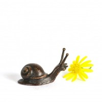 Miniature Bronze Baby Snail Sculpture