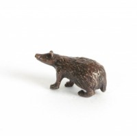 Miniature Bronze Badger Sculpture