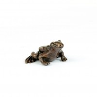 Miniature Bronze Baby Frog Sculpture