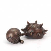 Miniature Bronze Mouse in Conker Sculpture