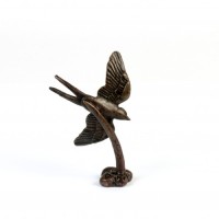 Miniature Bronze Swallow Sculpture