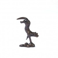 Miniature Bronze Swimming Otter Sculpture