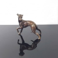 Miniature Bronze Whippet Sculpture
