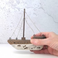 Chunky Wooden Boat with Mast