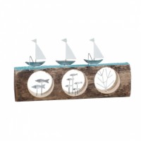Sailing Yachts on Portholes Shelf Decoration